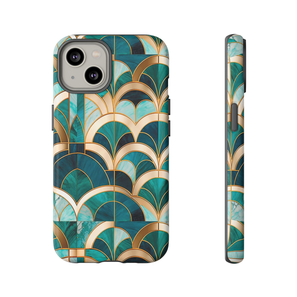 Emerald Deco: Vintage Plush Phone Case for iPhone, Samsung Galaxy and Google Pixel devices