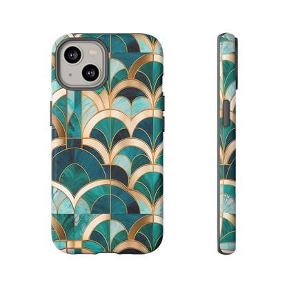 Emerald Deco: Vintage Plush Phone Case for iPhone, Samsung Galaxy and Google Pixel devices