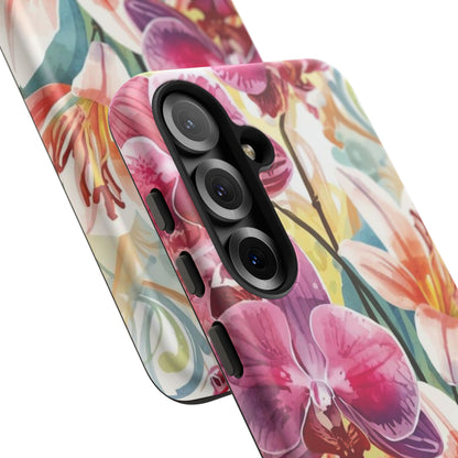 Hibiscus & Orchid Bloom Case: Floral Beauty for Your Samsung Galaxy S Series