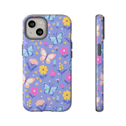 Lavender Butterflies: Tough Phone Case for iPhone, Samsung Galaxy and Google Pixel