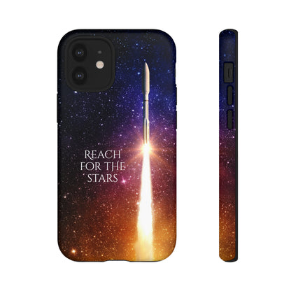 Reach for the stars: rocket illustrated phone case for iPhone, Samsung Galaxy and Pixel devices