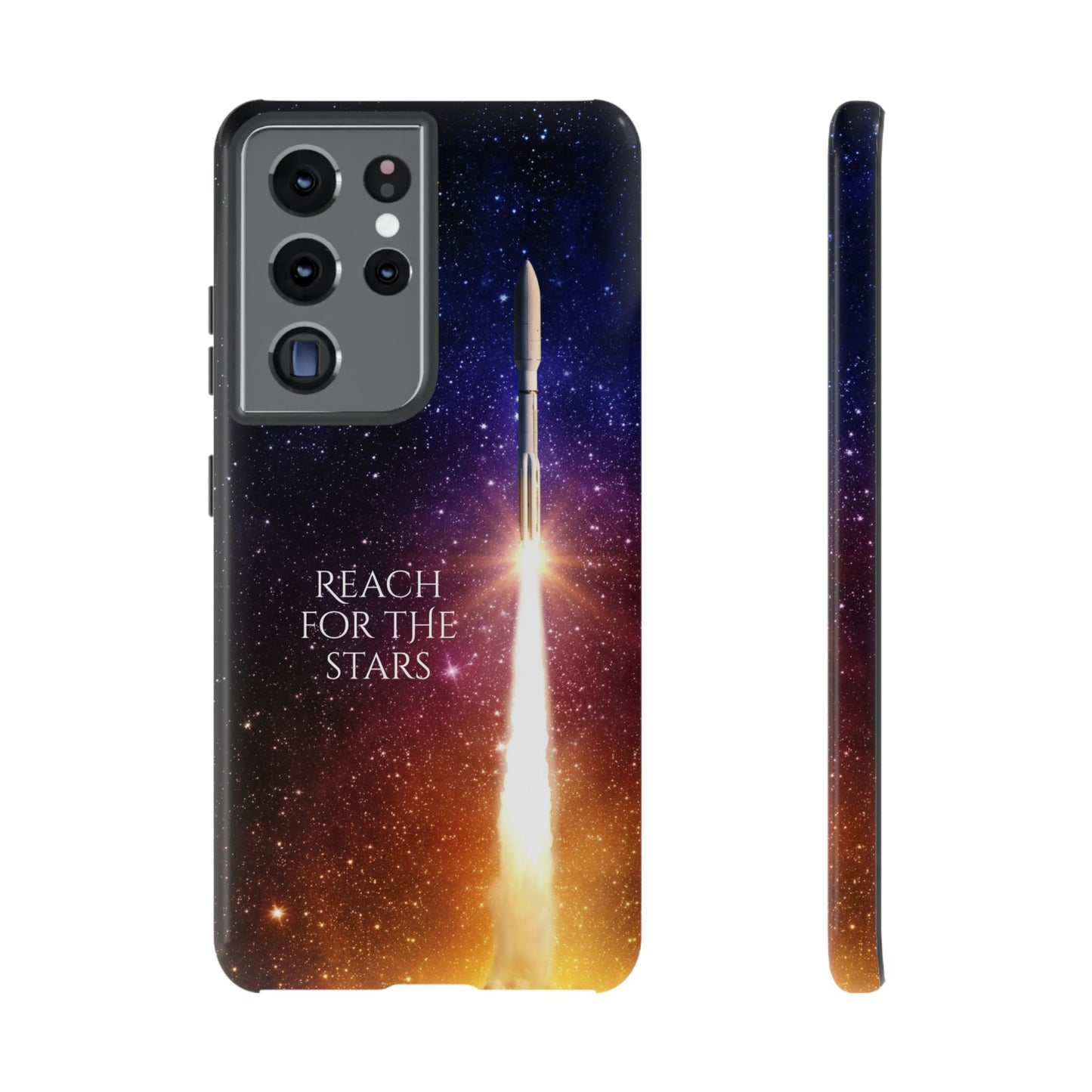 Reach for the Stars: Rocket-illustrated phone case for iPhone, Samsung Galaxy and Pixel devices