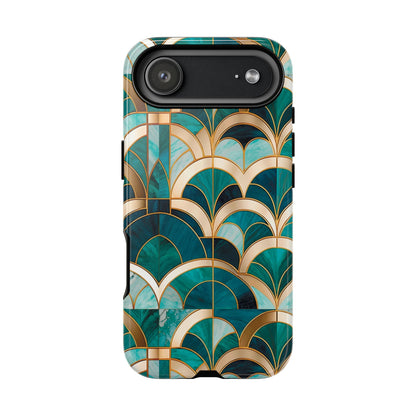 Emerald Deco: Vintage Plush Phone Case for iPhone, Samsung Galaxy and Google Pixel devices