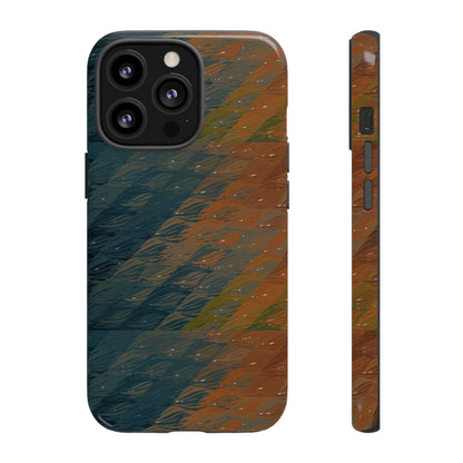 BRUE: Brown + Blue Geometric case for iPhone, Galaxy and Pixel