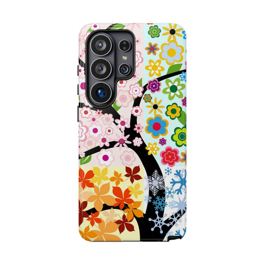 Four Seasons: Fall, Winter, Spring and Summer inspired phone case for iPhone, Samsung Galaxy and Google Pixel devices