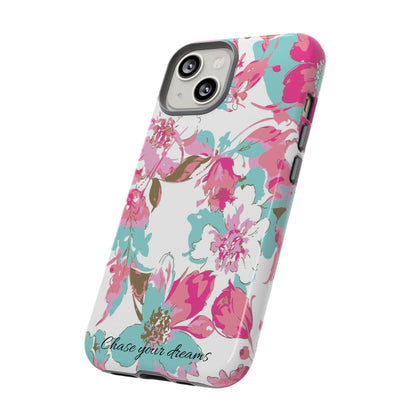 Chase your dreams: Artistic and elegant phone case for Apple iPhone, Samsung Galaxy and Pixel devices