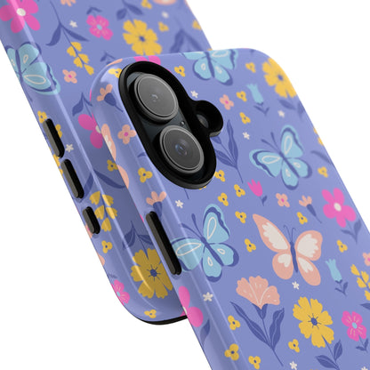 Lavender Butterflies: Tough Phone Case for iPhone, Samsung Galaxy and Google Pixel