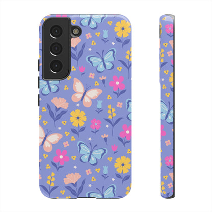 Lavender Butterflies: Tough Phone Case for iPhone, Samsung Galaxy and Google Pixel