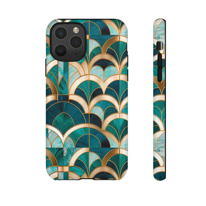 Emerald Deco: Vintage Plush Phone Case for iPhone, Samsung Galaxy and Google Pixel devices