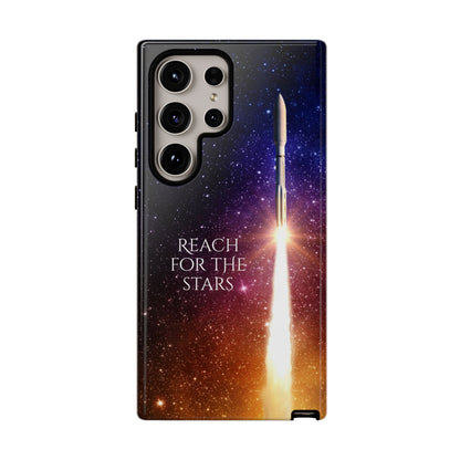 Reach for the Stars: Rocket-illustrated phone case for iPhone, Samsung Galaxy and Pixel devices