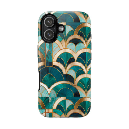 Emerald Deco: Vintage Plush Phone Case for iPhone, Samsung Galaxy and Google Pixel devices