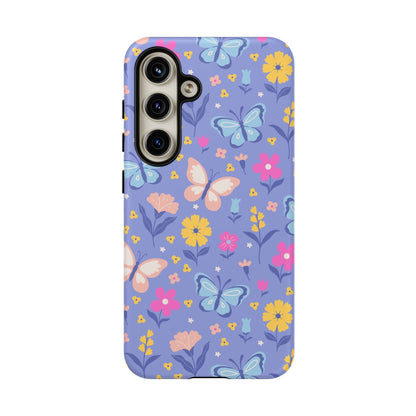 Lavender Butterflies: Tough Phone Case for iPhone, Samsung Galaxy and Google Pixel