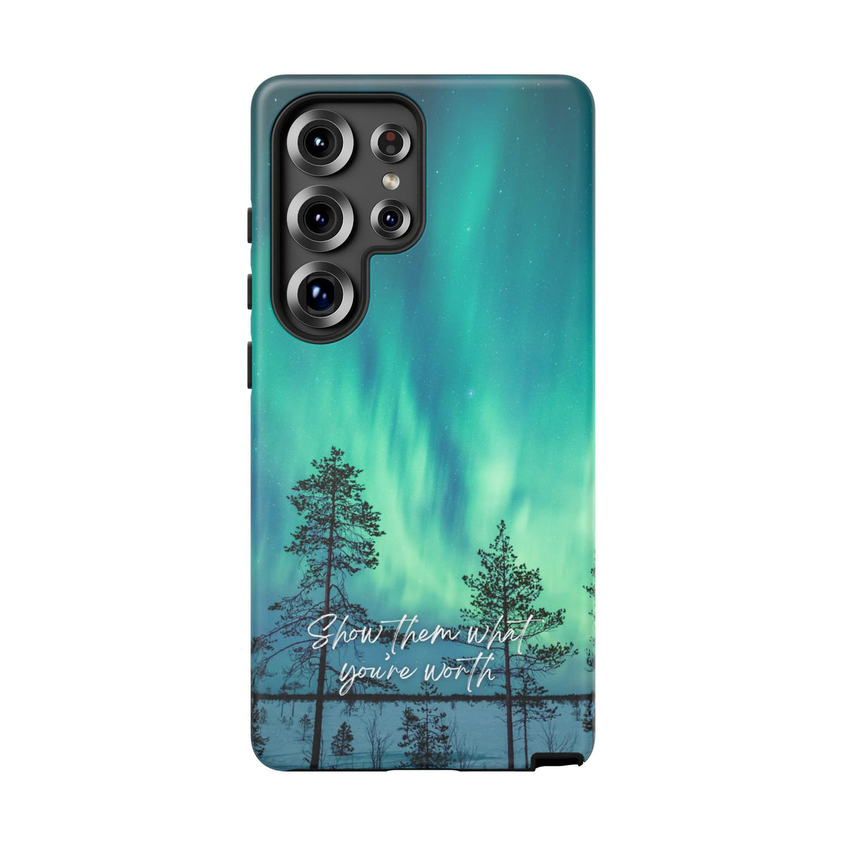 Show Them What You're Worth: Aurora Borealis-Inspired phone case for iPhone, Samsung Galaxy and Pixel devices