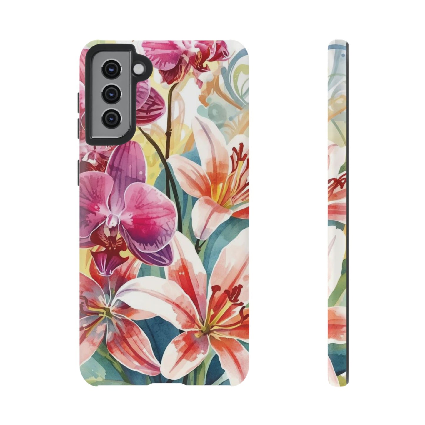 Hibiscus & Orchid Bloom Case: Floral Beauty for Your Samsung Galaxy S Series