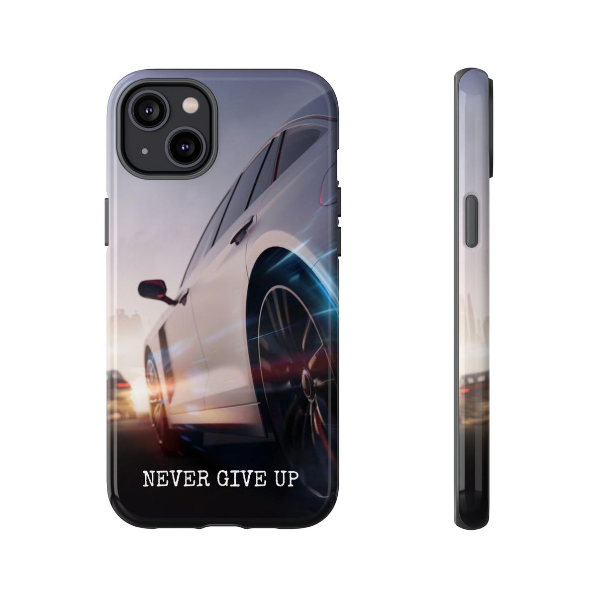 Never Give Up:  Motivational Phone Case for iPhone, Samsung Galaxy and Google Pixel devices