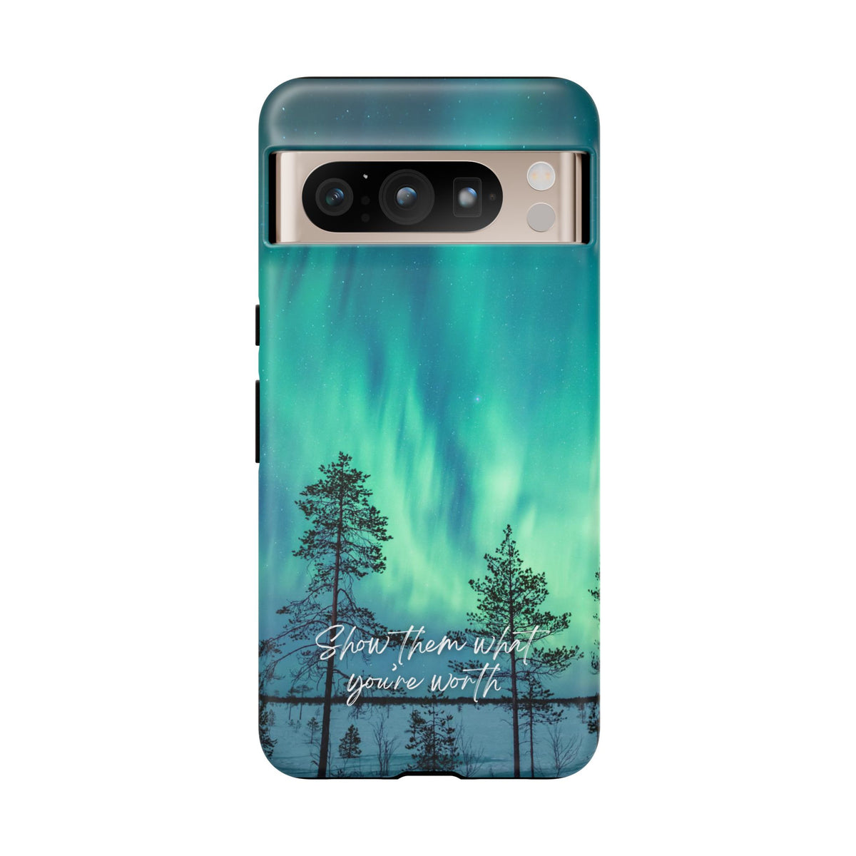 Show Them What You're Worth: Aurora Borealis-Inspired phone case for iPhone, Samsung Galaxy and Pixel devices