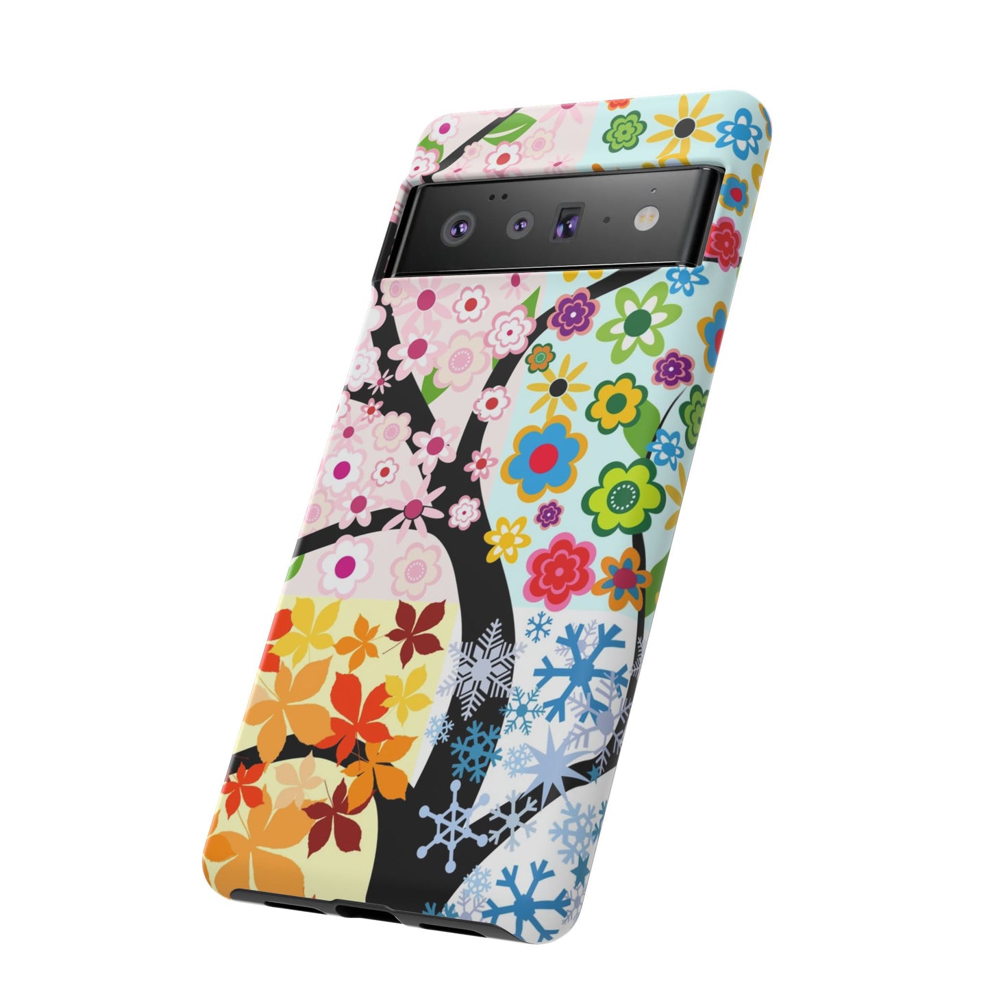 Four Seasons: Fall, Winter, Spring and Summer inspired phone case for iPhone, Samsung Galaxy and Google Pixel devices