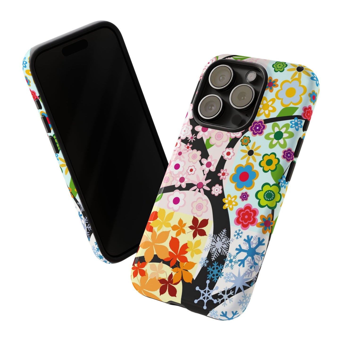 Four Seasons: Fall, Winter, Spring and Summer inspired phone case for iPhone, Samsung Galaxy and Google Pixel devices