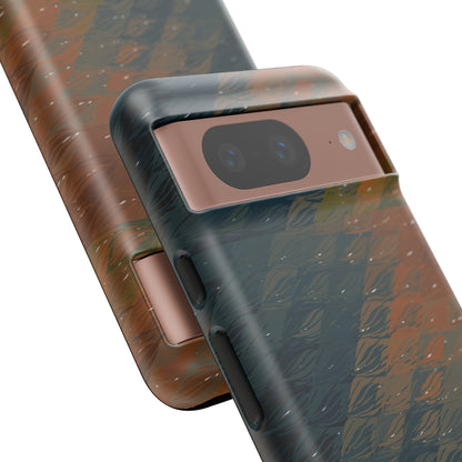 BRUE: Brown + Blue Geometric case for iPhone, Galaxy and Pixel