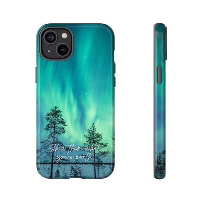 Show them what you're worth: Aurora borealis-inspired phone case for iPhone, Galaxy and Pixel devices