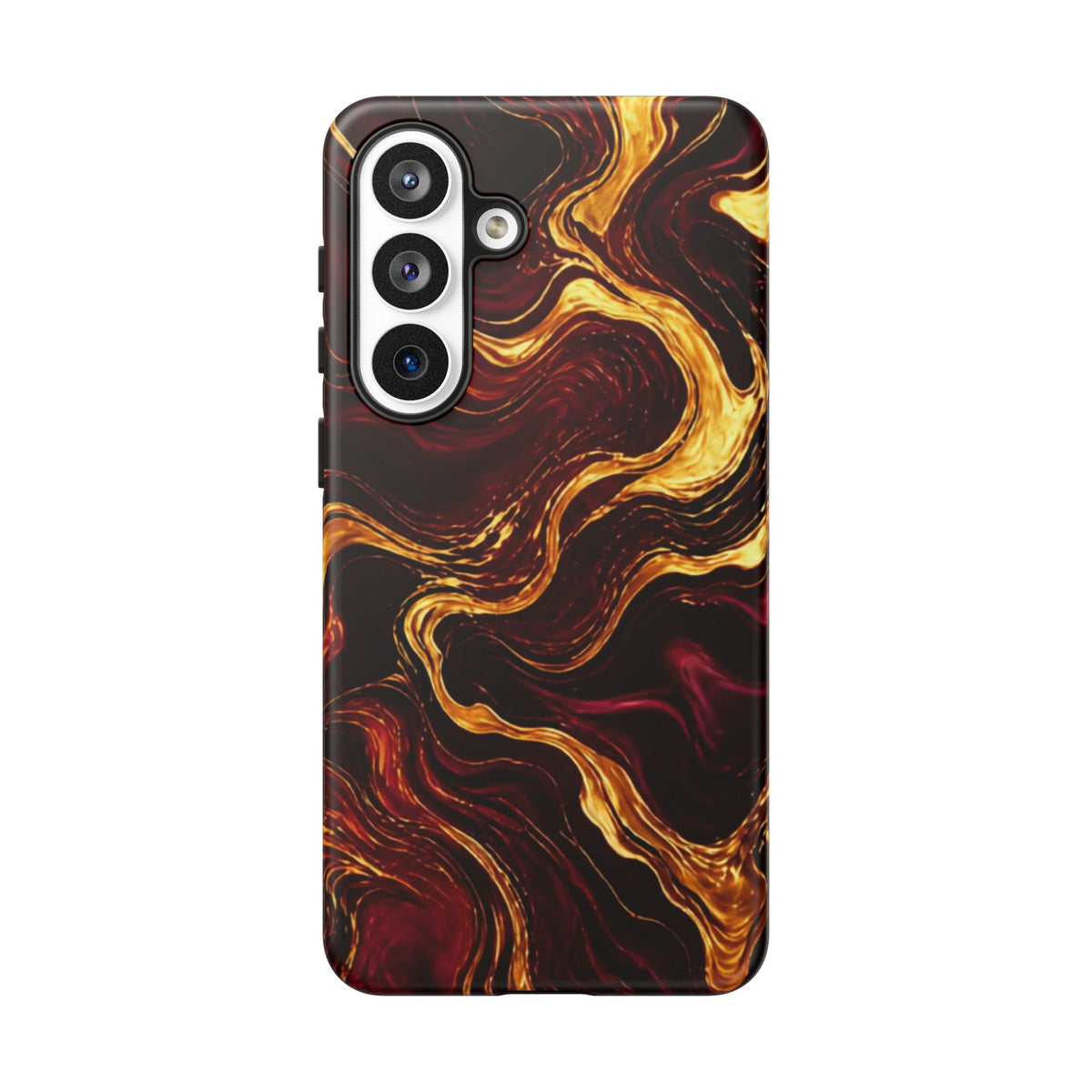 Molten Gold and Maroon Waves: Elegant Phone Case for iPhone, Samsung Galaxy and Google Pixel devices