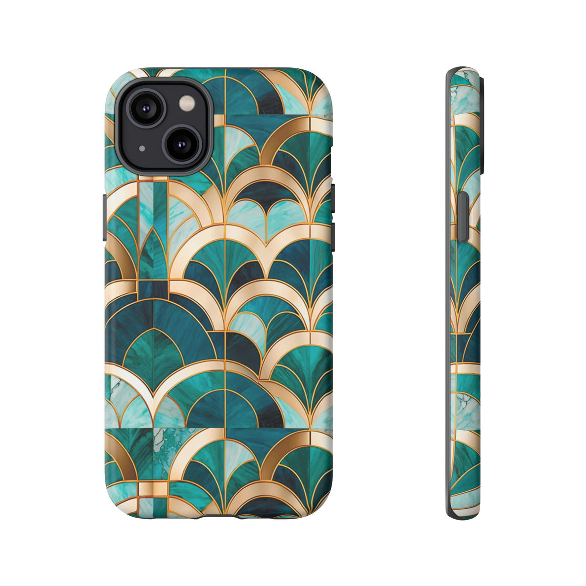 Emerald Deco: Vintage Plush Phone Case for iPhone, Samsung Galaxy and Google Pixel devices
