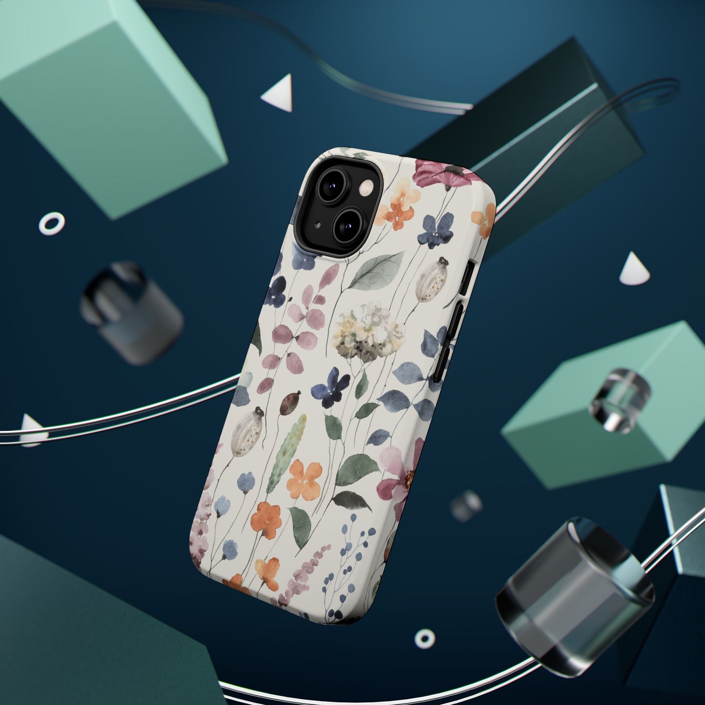 Floral prints phone case for iPhone (MagSafe version)