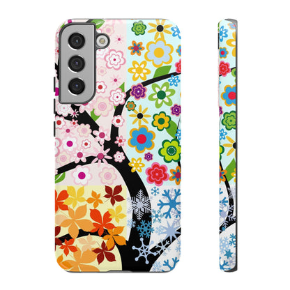 Four Seasons: Fall, Winter, Spring and Summer inspired phone case for iPhone, Samsung Galaxy and Google Pixel devices