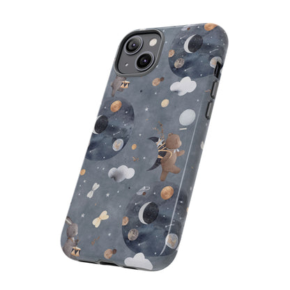 Moon, Bear and Bunny: Cute phone case for iPhone, Samsung Galaxy and Google Pixel devices