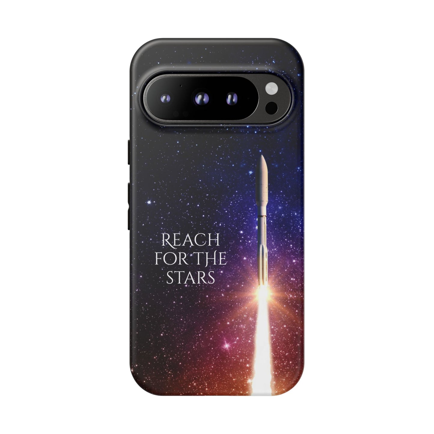Reach for the Stars: Rocket-illustrated phone case for iPhone, Samsung Galaxy and Pixel devices