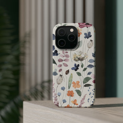 Floral prints phone case for iPhone (MagSafe version)