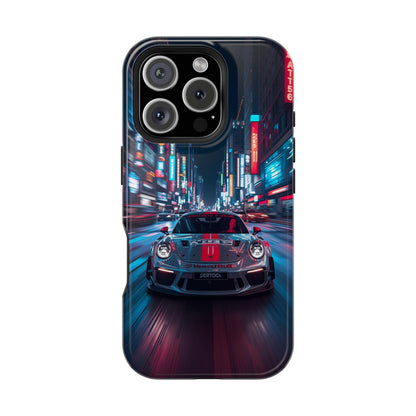 Urban Racer (MagSafe version): Neon Car Inspired iPhone Case for Men