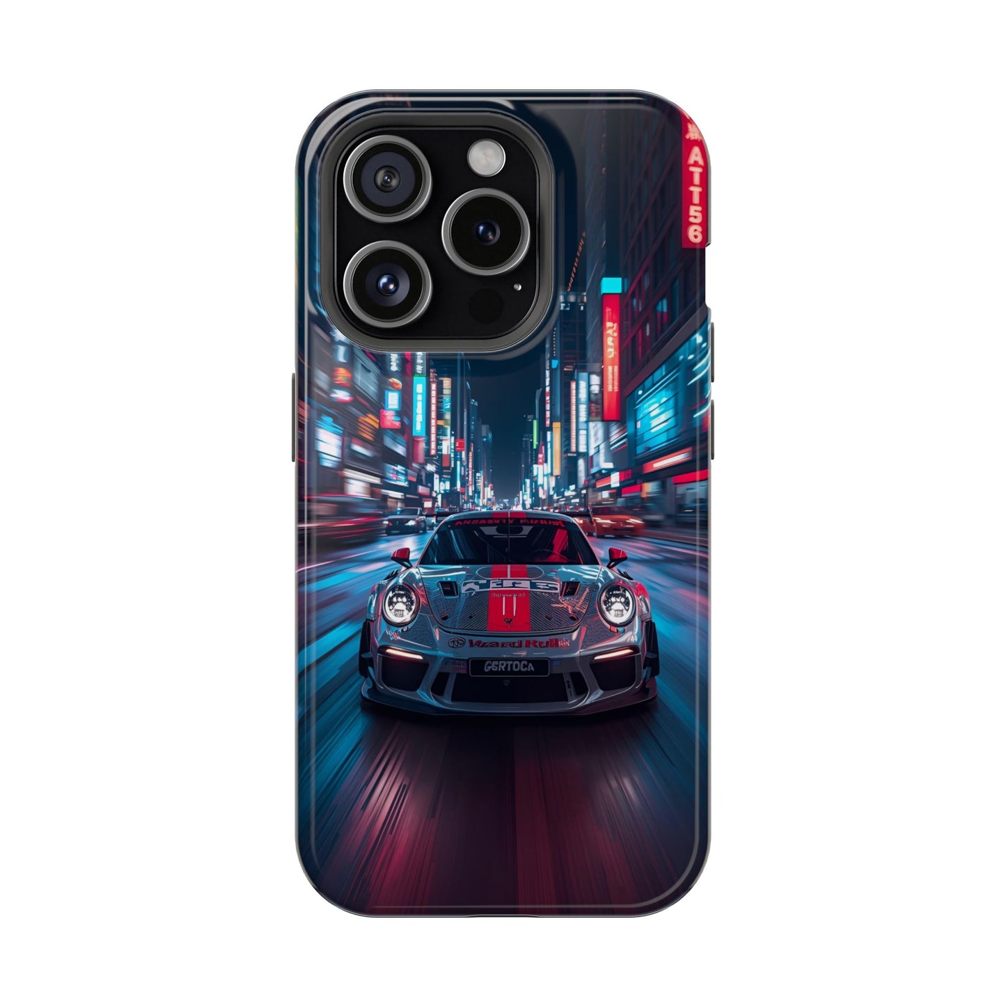Urban Racer (MagSafe version): Neon Car Inspired iPhone Case for Men