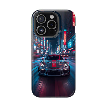 Urban Racer (MagSafe version): Neon Car Inspired iPhone Case for Men