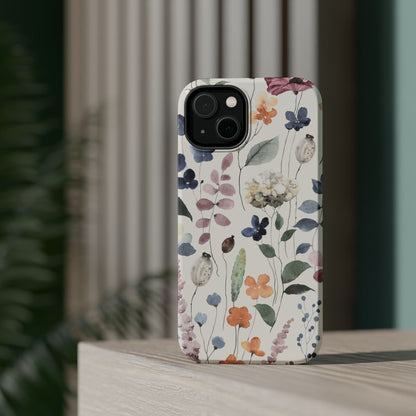 Floral prints phone case for iPhone (MagSafe version)