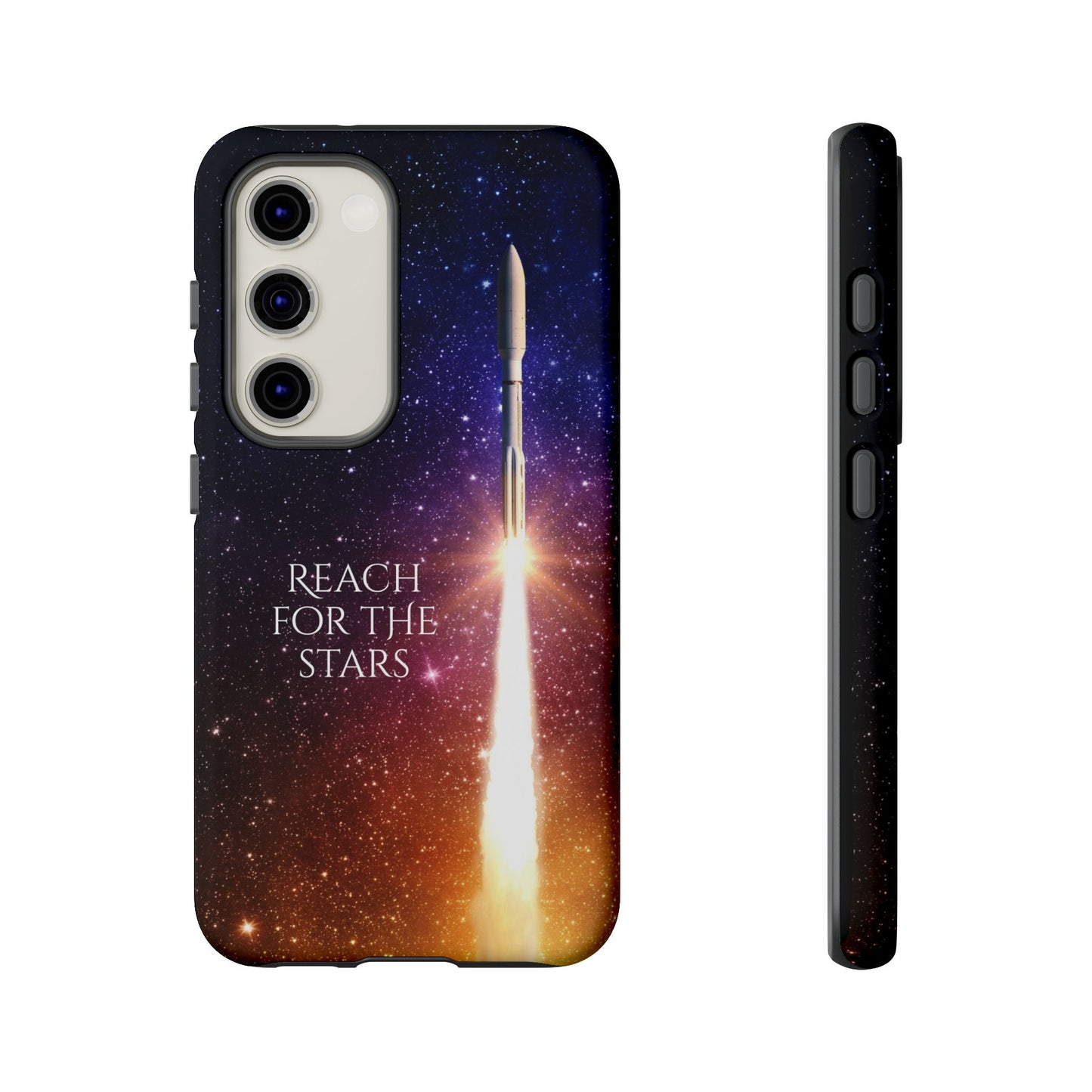 Reach for the Stars: Rocket-illustrated phone case for iPhone, Samsung Galaxy and Pixel devices