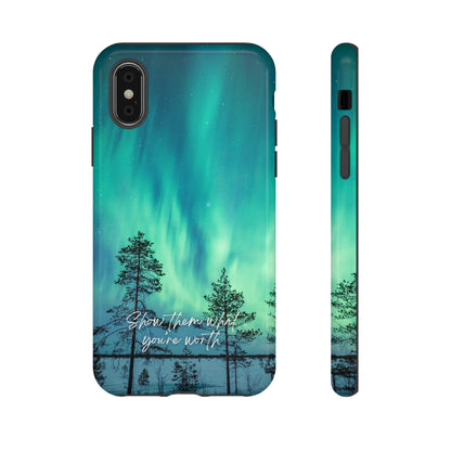 Show them what you're worth: Aurora borealis-inspired phone case for iPhone, Galaxy and Pixel devices