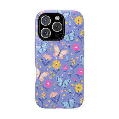 Lavender Butterflies: Tough Cases for iPhone, Samsung Galaxy and Google Pixel