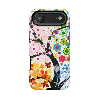 Four Seasons: Fall, Winter, Spring and Summer inspired phone case for iPhone, Samsung Galaxy and Google Pixel devices