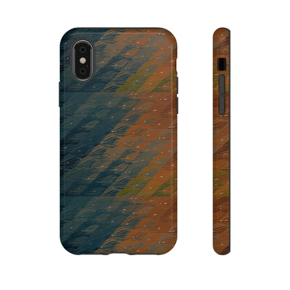 BRUE: Brown + Blue Geometric case for iPhone, Galaxy and Pixel