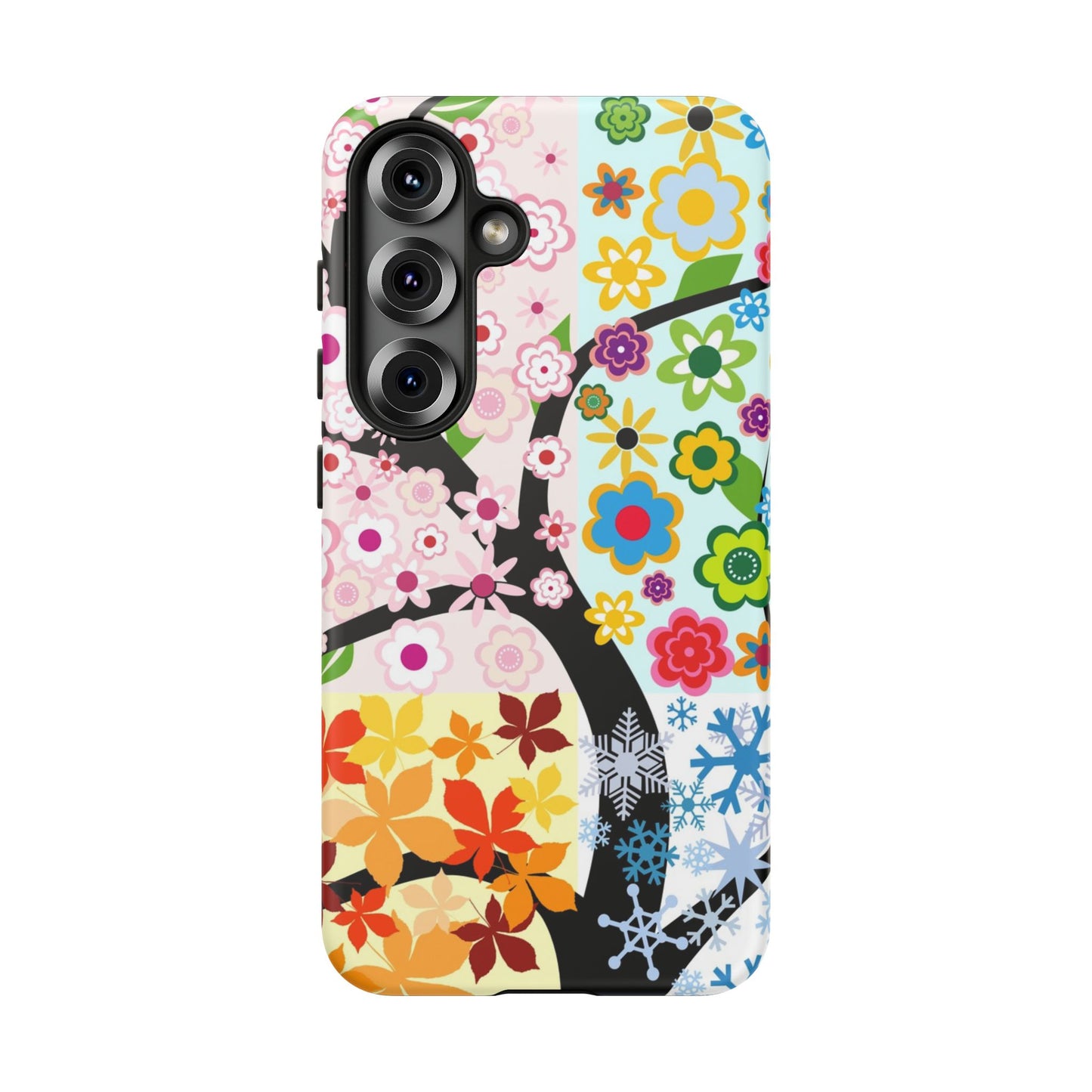 Four Seasons: Fall, Winter, Spring and Summer inspired phone case for iPhone, Samsung Galaxy and Google Pixel devices
