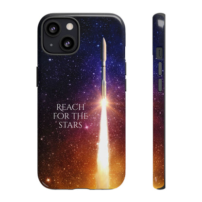 Reach for the Stars: Rocket-illustrated phone case for iPhone, Samsung Galaxy and Pixel devices