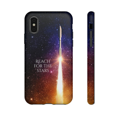 Reach for the stars: rocket illustrated phone case for iPhone, Samsung Galaxy and Pixel devices