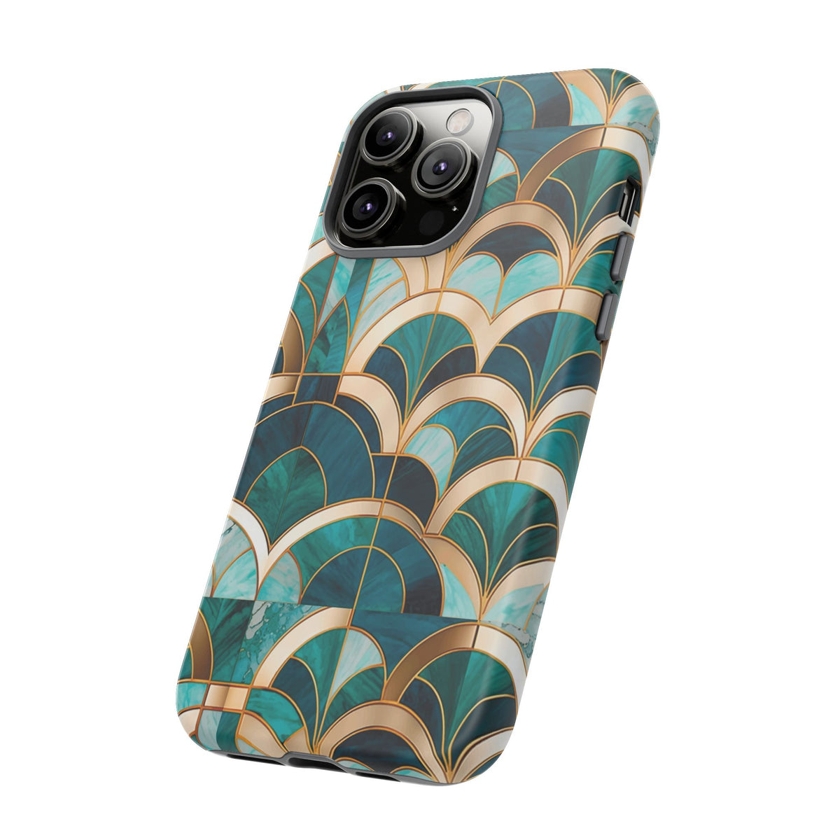 Emerald Deco: Vintage Plush Phone Case for iPhone, Samsung Galaxy and Google Pixel devices