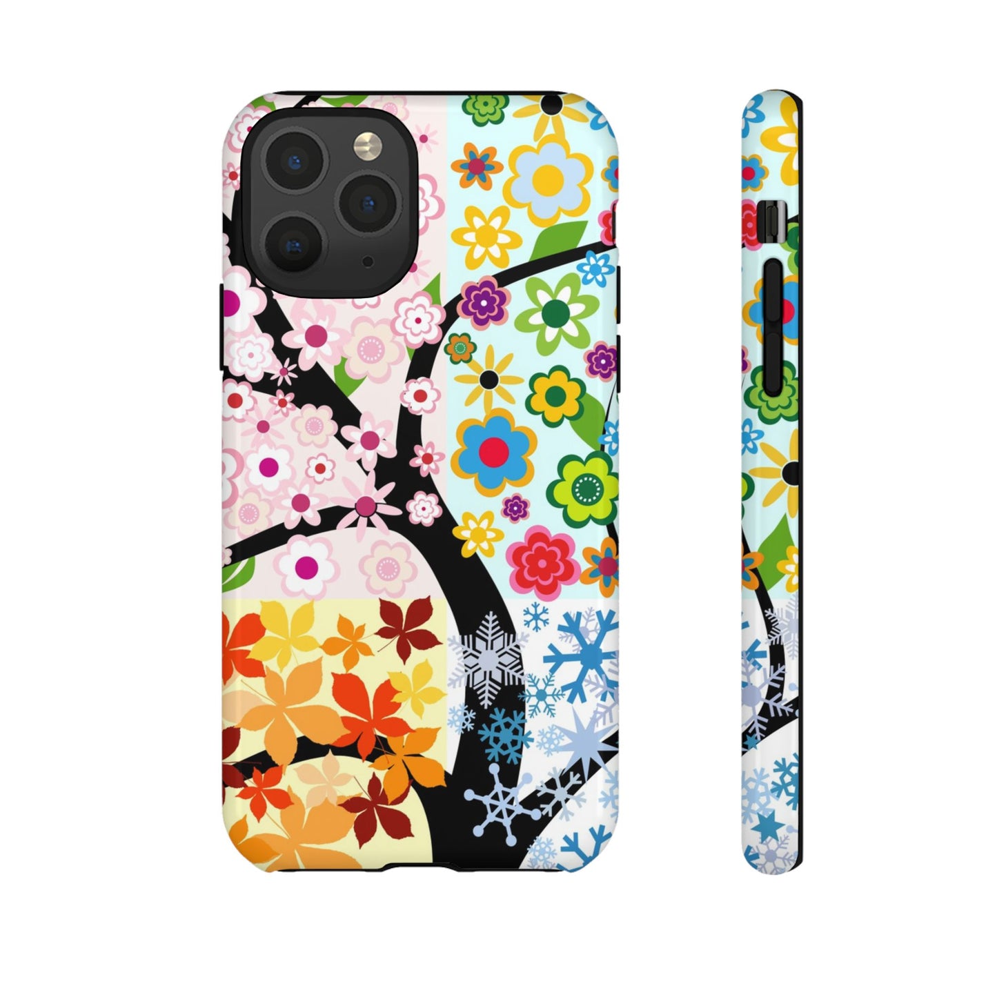 Four Seasons: Fall, Winter, Spring and Summer inspired phone case for iPhone, Samsung Galaxy and Google Pixel devices