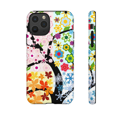 Four Seasons: Fall, Winter, Spring and Summer inspired phone case for iPhone, Samsung Galaxy and Google Pixel devices
