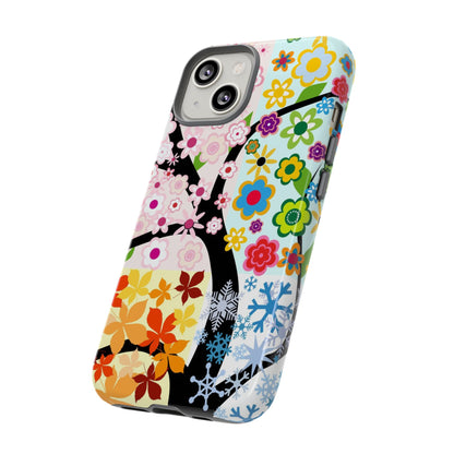 Four Seasons: Fall, Winter, Spring and Summer inspired phone case for iPhone, Samsung Galaxy and Google Pixel devices