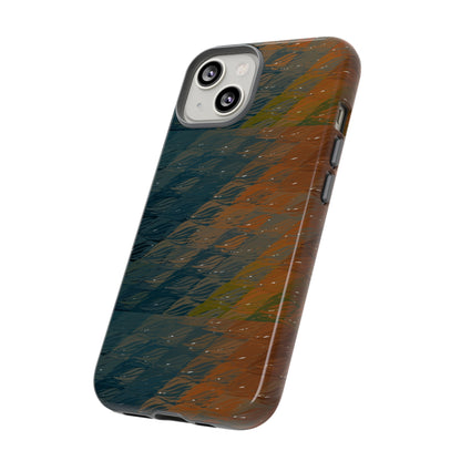 BRUE: Brown + Blue Geometric case for iPhone, Galaxy and Pixel