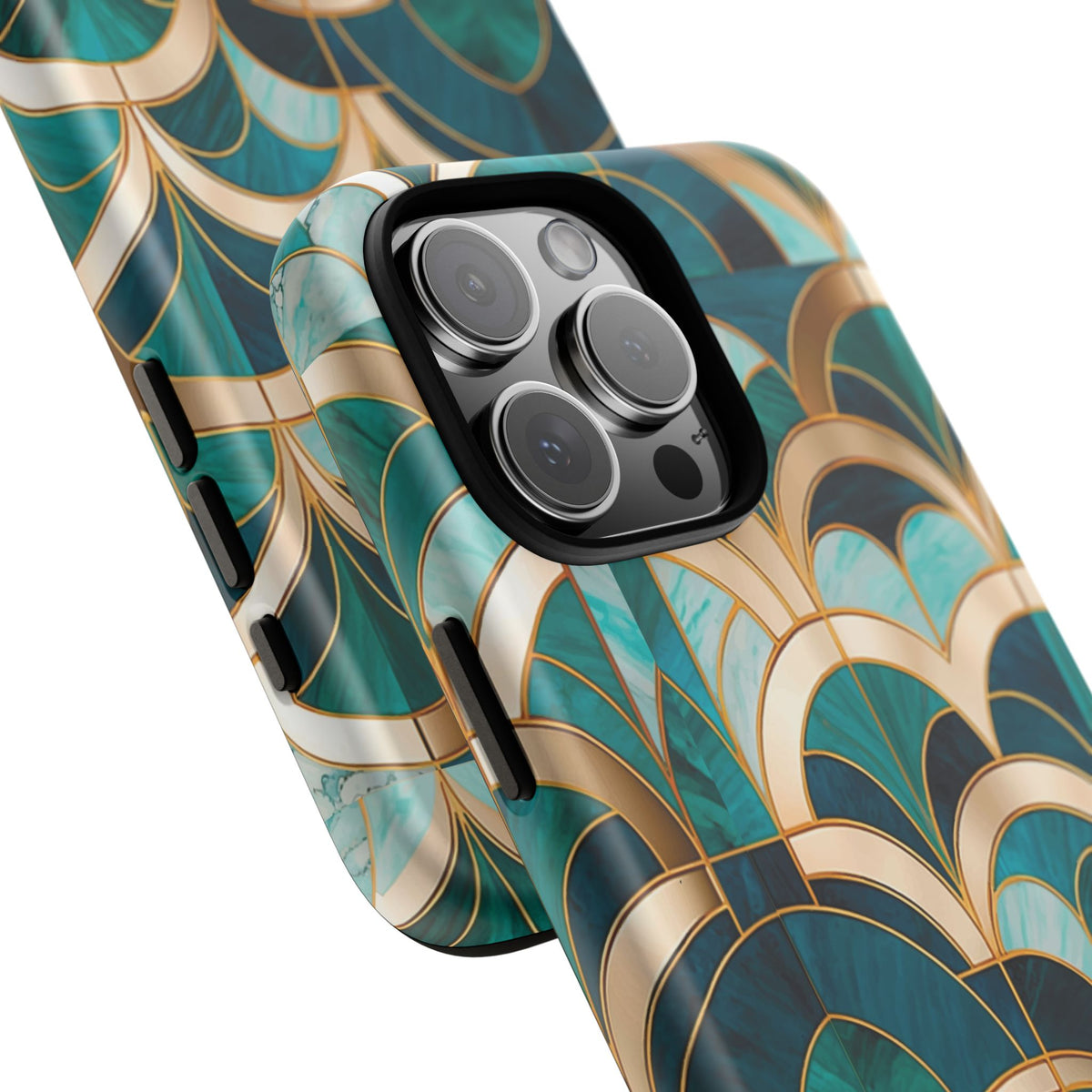 Emerald Deco: Vintage Plush Phone Case for iPhone, Samsung Galaxy and Google Pixel devices