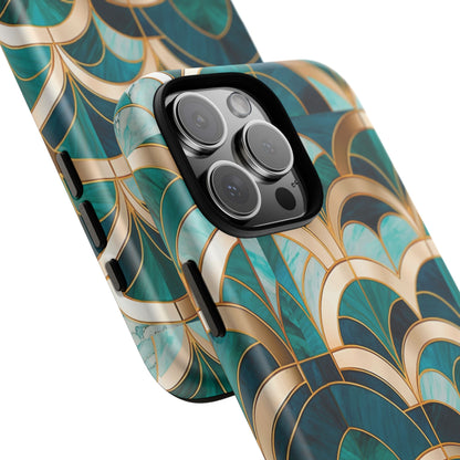 Emerald Deco: Vintage Plush Phone Case for iPhone, Samsung Galaxy and Google Pixel devices